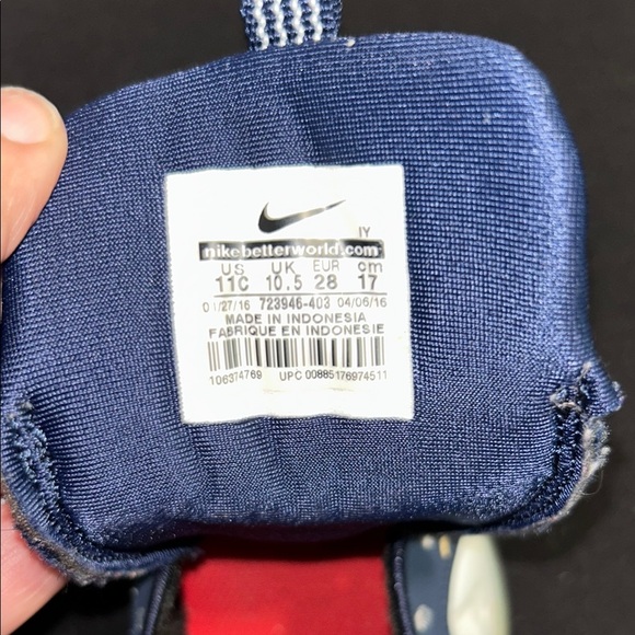 Nike Little Posite One Foamposite Olympic USA Red White Blue US 11C - Picture 5 of 6